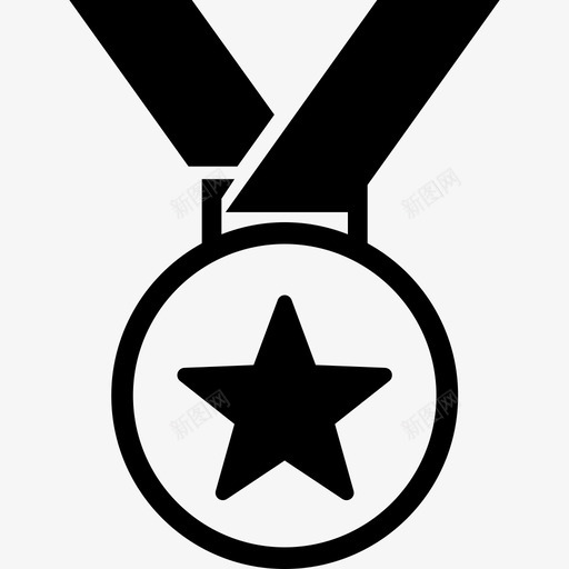 带有明星体育奖项的运动奖牌标志图标svg_新图网 https://ixintu.com 体育 奖项的运动奖牌标志 带有明星