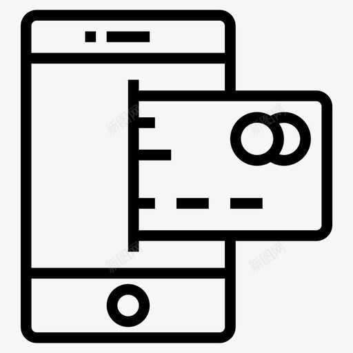 移动商务信用卡在线货币图标svg_新图网 https://ixintu.com 信用卡 在线交易 在线货币 移动商务 银行和金融图标