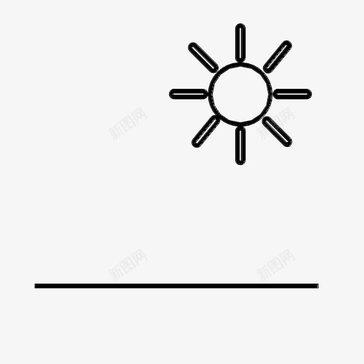 日出能源热量图标svg_新图网 https://ixintu.com 夏天 日出 热量 能源