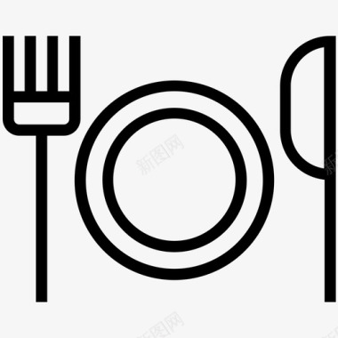 餐饮叉子刀图标图标