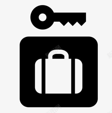 储物柜机场行李图标图标