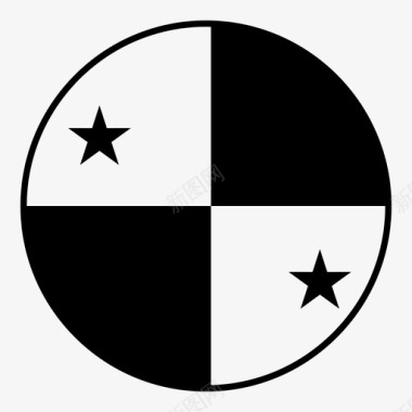 巴拿马国旗国家国旗图标图标