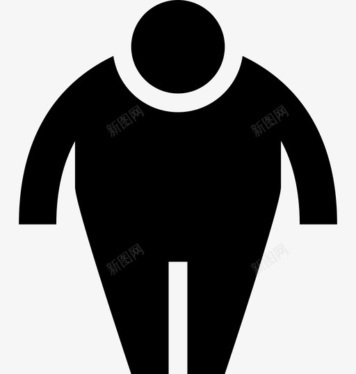 肥胖超重不健康图标svg_新图网 https://ixintu.com ios工具栏图标字形 不健康 肥胖 超重