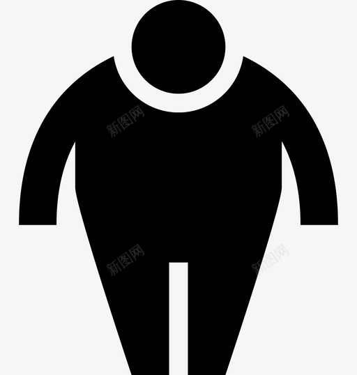 肥胖超重不健康图标svg_新图网 https://ixintu.com ios工具栏图标字形 不健康 肥胖 超重