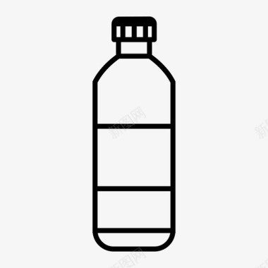 瓶子露营食堂图标图标