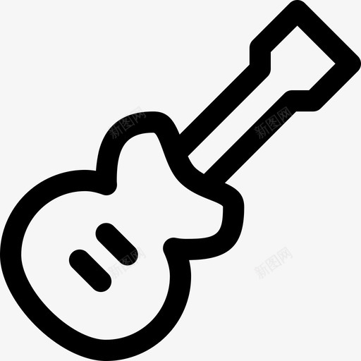 爵士吉他蓝调音乐图标svg_新图网 https://ixintu.com 乐器 弦乐 爵士吉他 蓝调 音乐