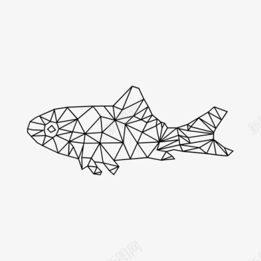 鱼动物纸图标图标