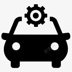 汽车修理标志汽车保养汽车修理汽车服务图标高清图片