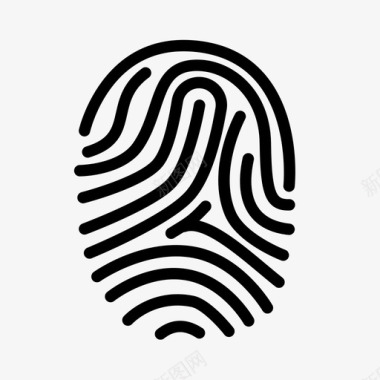 指纹身份证标记图标图标