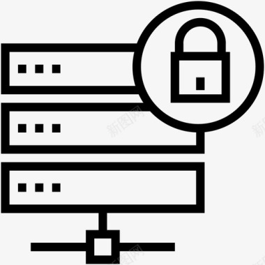服务器安全网络安全数据保护图标图标