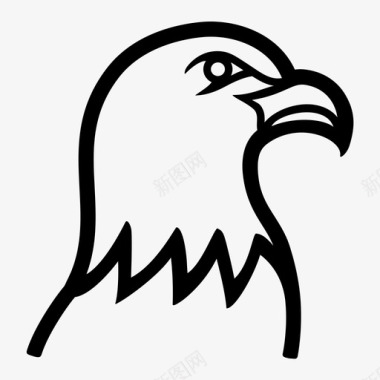 美国鹰鸟苍蝇图标图标