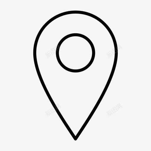坐标gps地图图标svg_新图网 https://ixintu.com gps 位置 地图 地点 坐标 点 点位标 细