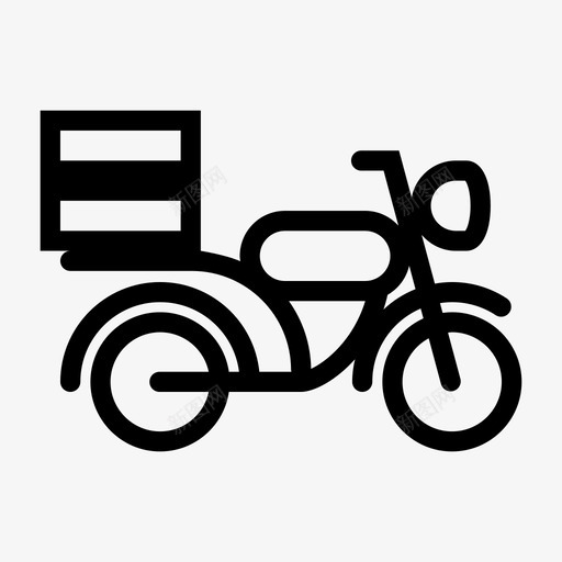 运输自行车摩托车送货自行车快递图标svg_新图网 https://ixintu.com 快递 摩托车 购物 运输 运输自行车摩托车 送货自行车
