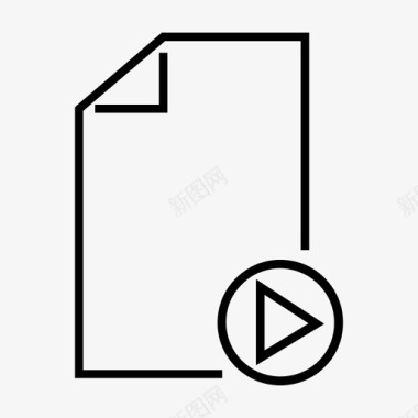 文件播放电影演示图标图标