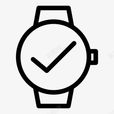 智能手表接受苹果智能手表复选标记图标图标