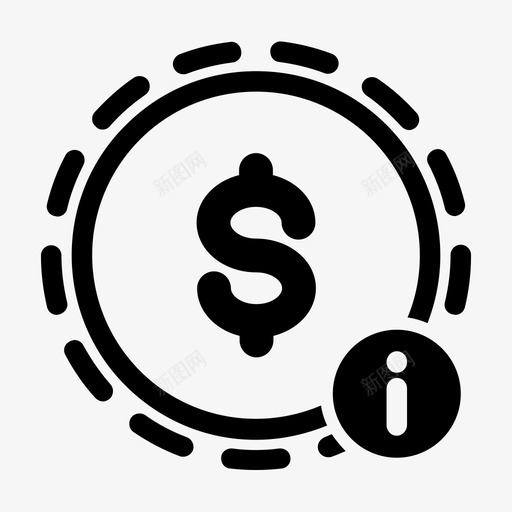 货币信息美元在线图标svg_新图网 https://ixintu.com 在线 支付 美元 货币信息