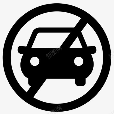 禁止车辆禁止停车图标图标