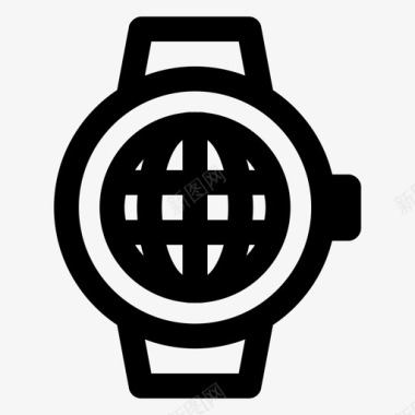 互联网智能手表苹果智能手表全球图标图标