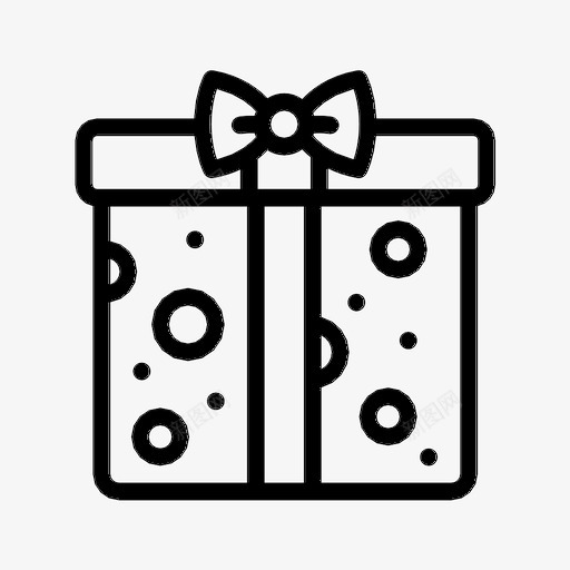 礼品盒蝴蝶结圣诞节图标svg_新图网 https://ixintu.com 丝带 圣诞节 礼品盒 礼物 蝴蝶结