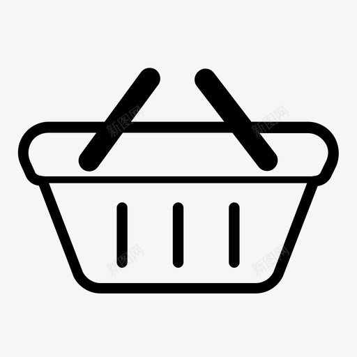 购物车购物袋手持式图标svg_新图网 https://ixintu.com 手持式 购物袋 购物车 超市
