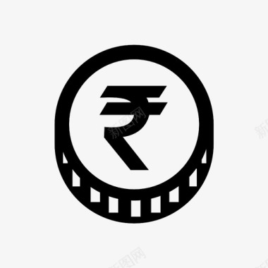 卢比硬币货币印度货币图标图标