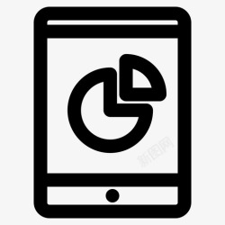 电脑音效增强平板电脑饼图大数据业务图标高清图片