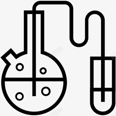 实验室实验化学品锥形瓶图标图标
