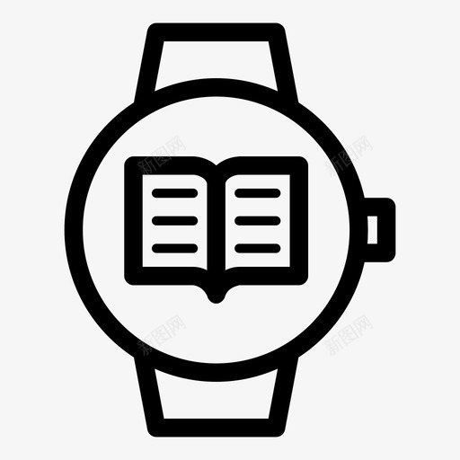 图书智能手表时钟设备图标svg_新图网 https://ixintu.com 图书智能手表 技术 时钟 智能手表 设备