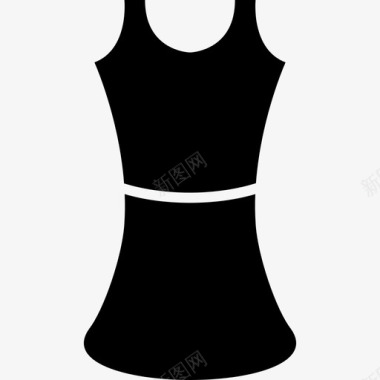 时尚黑色连衣裙超偶像图标图标