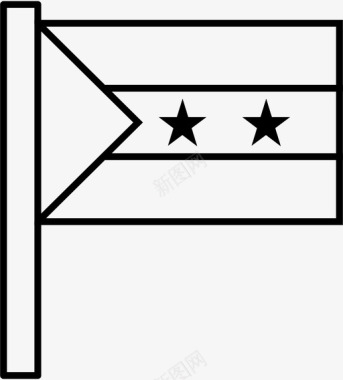 圣多美和普林西比国家国旗图标图标