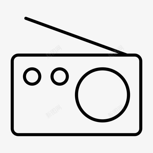 收音机信号唱歌图标svg_新图网 https://ixintu.com 信号 唱歌 收音机 电台 设备好 调音