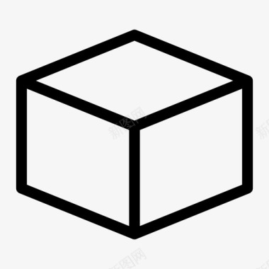 箱子纸箱立方体图标图标