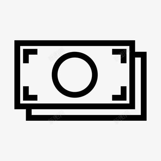 钱钞票货币图标svg_新图网 https://ixintu.com 付款 美元 货币 购物 钞票 钱