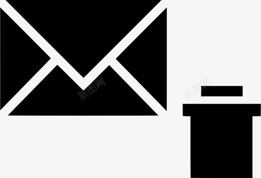电子邮件垃圾桶收件箱邮件图标svg_新图网 https://ixintu.com 收件箱 电子邮件垃圾桶 邮件