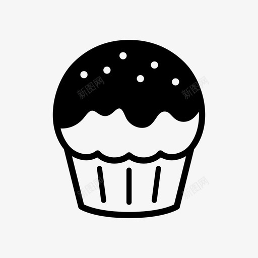 冰纸杯蛋糕冰蛋糕面包店图标svg_新图网 https://ixintu.com 冰纸杯蛋糕 冰蛋糕 松饼 糖霜 纸杯蛋糕 面包店