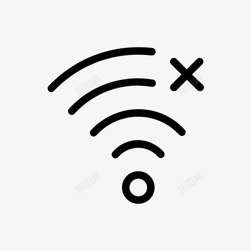 wifi取消连接删除图标svg_新图网 https://ixintu.com wifi取消 删除 无线 连接