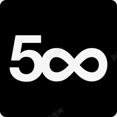 500px徽标社交社交图标方形图标