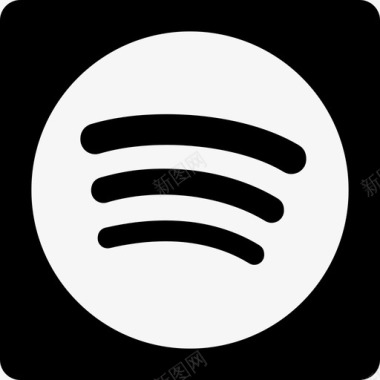 Spotify徽标社交社交图标方形图标