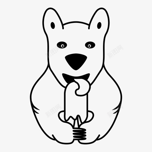 北极熊动物冷却图标svg_新图网 https://ixintu.com 冰棍 冰淇淋 冷却 动物 动物性 北极熊 狗 舔
