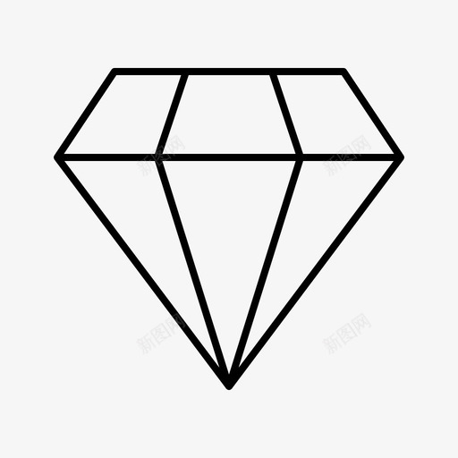 钻石应用商业图标svg_新图网 https://ixintu.com 商业 导航 应用 有价值的 珠宝 用户界面 网络应用 软件 钻石