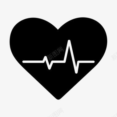 心跳有氧运动心脏活动图标图标