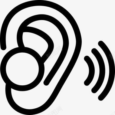 助听器聋哑人耳塞图标图标