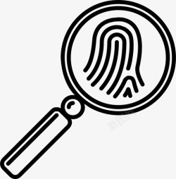 指纹搜索识别人侦探指纹图标高清图片