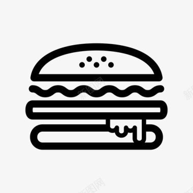 快餐吃汉堡包图标图标
