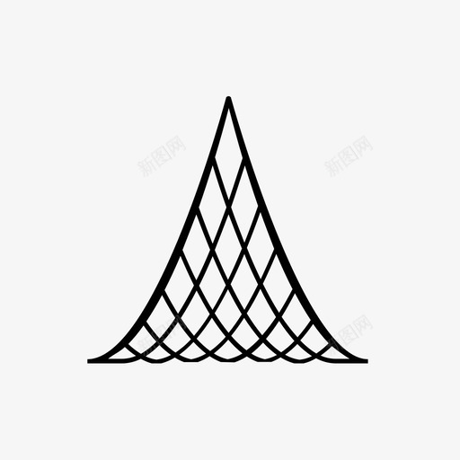 网鱼渔网图标svg_新图网 https://ixintu.com 渔网 网 鱼