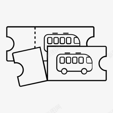 公共汽车票公共交通城市图标图标