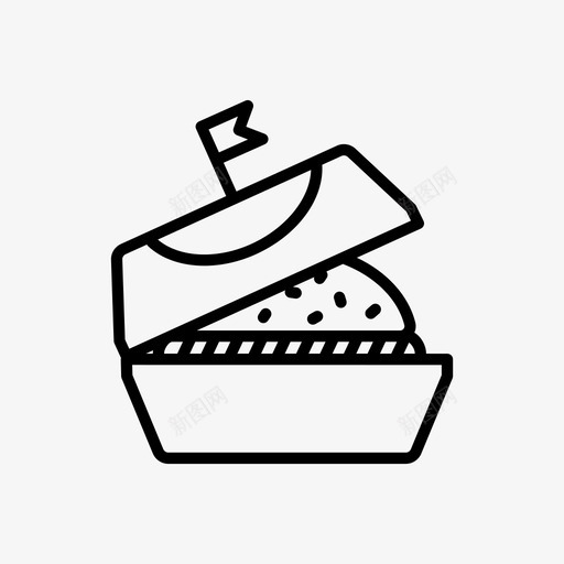 汉堡盒快餐汉堡图标svg_新图网 https://ixintu.com 去 快餐 汉堡 汉堡盒