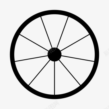 轮子自行车轮子手推车轮子图标图标