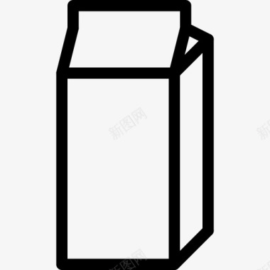 牛奶盒饮料果汁图标图标