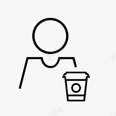 巴里斯塔咖啡杯咖啡店图标图标